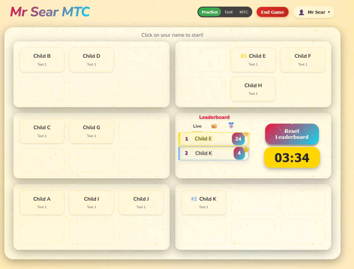 Battle for the Crown game mode with golden theme and countdown timer